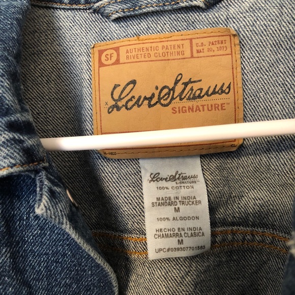 Genuine Levi’s Denim Jean Jacket w/ Buttons Rivets - Picture 2 of 8